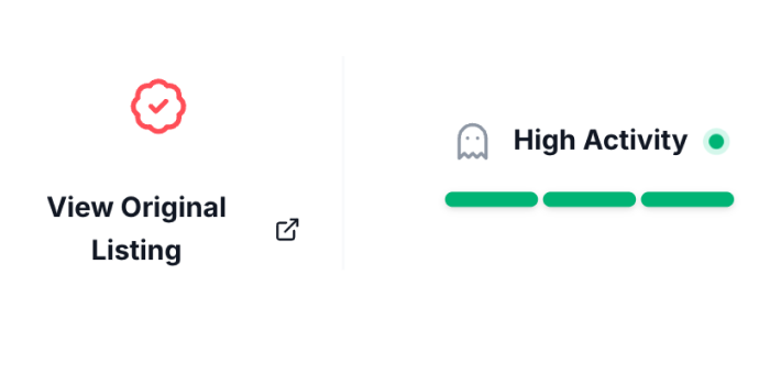 Verified and ghost job cards side by side